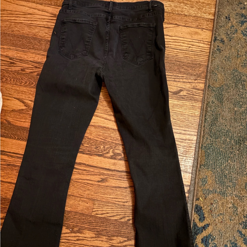 MOTHER Straight Leg Black Jeans